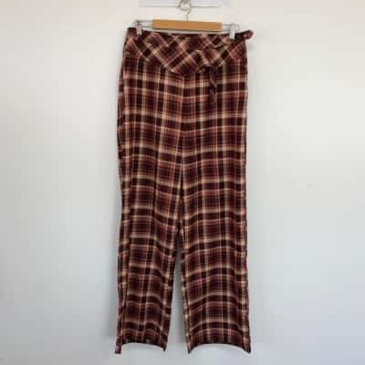 Unique Vintage Red Checked Pants Size 10 / 12 