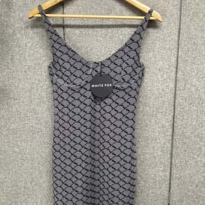 White Fox mini dress BNWT Size M Grey 