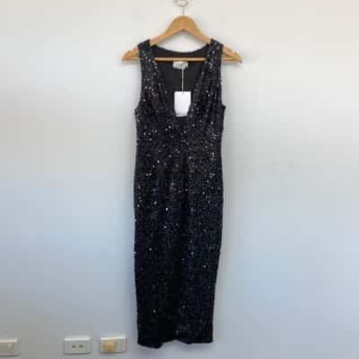 Misha Collection Black Jamie Dress Size 10 