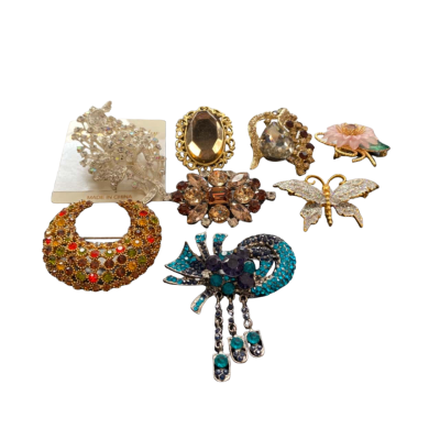 Vintage Brooches/ Butterfly/Flower 