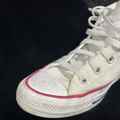 Converse Unisex  Size 6 Cream / Red / White high top sneakers 
