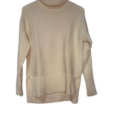 Trenery Extra Fine Merino wool Size XS Turtleneck Cream knitted Jumper  
