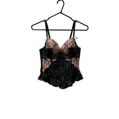 Vamp Womens Black & Coral Balconette Size 12