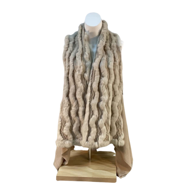 Brave + True Women's One Size Beige Coat 100% Fur