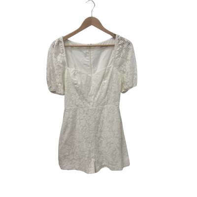 Kookai Womens  Size 38 Short Sleeve Playsuit White 