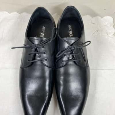 Yd. Mens Leather Dress Shoes Size 10 Black  
