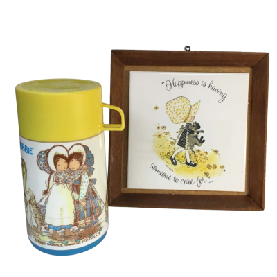 Holly Hobbie Thermos Approx 17 x 8cm and Picture Approx 20 x 20cm
