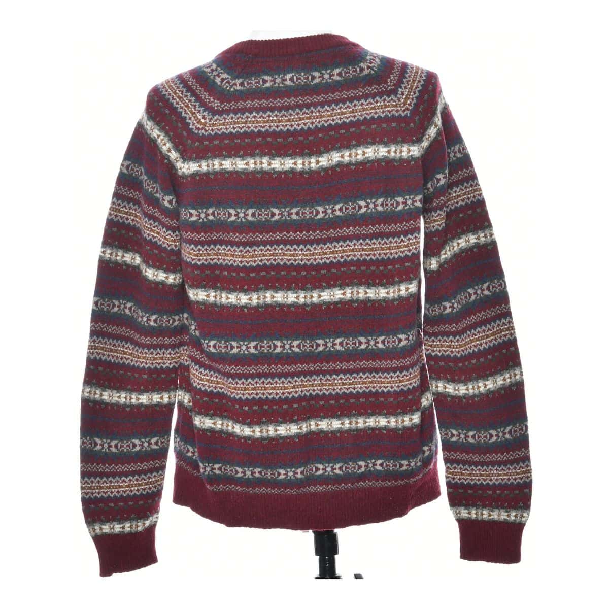 H&M Mens Size L Wool Blend Stripe Knit Jumper Red (s)