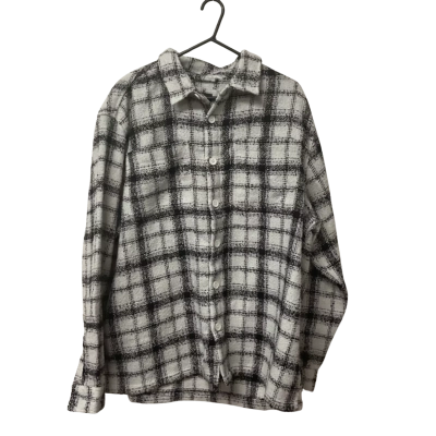  Mens Commons  Size XXXL Flannel/long sleeve shirt Black  / White 