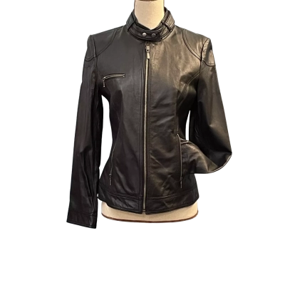 Target Womens Size 8 Leather Jacket Black