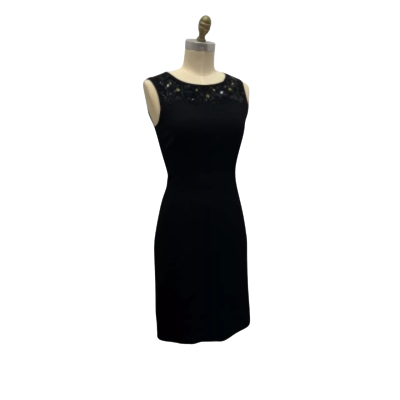 Diane Von Furstenberg Womens  Size 4 Cocktail Dress Black  