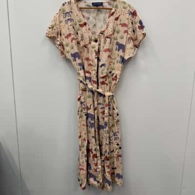 Princess Highway Animal Pattern Jumpsuit - Size 16 