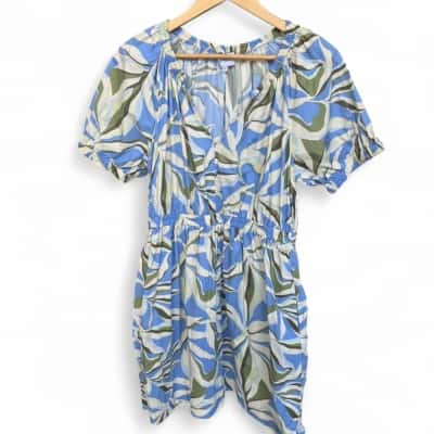 Piper Elasticated Waist Poplin Mini Dress Size 12