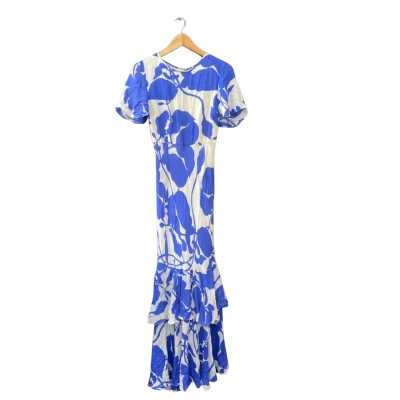 Faithfull The Brand Size 8 Casual Dress Blue/Floral/Multicoloured/Pattern/White BNWT