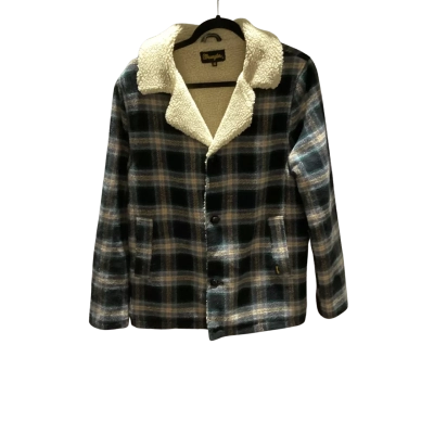 Vintage Style (1970s) Wrangler Mens  Lumber Jacket Size XS Winter Jacket Black  / Checked / Green 