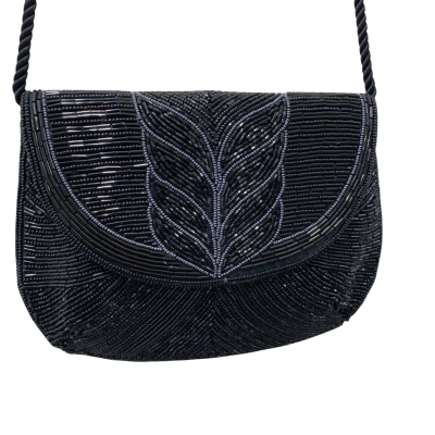  Womens Evening Beaded Bag Black  