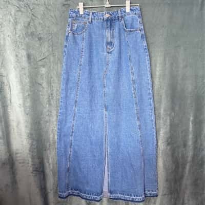 Dissh Womens  Size 10 Blue Denim long skirt