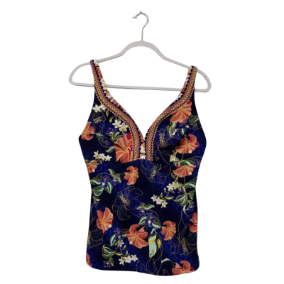 BNWT  Womens Swimwear Singlet Size 16 Blue / Multicoloured 
