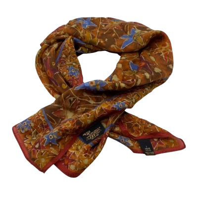  Vintage Tie Rack Art of the Scarf Womens Silk Scarf Multicoloured 70cmx70cm