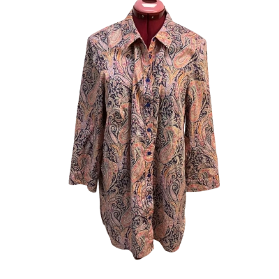 Sportscraft Womens  Size 16 Button Up Top Multicoloured 