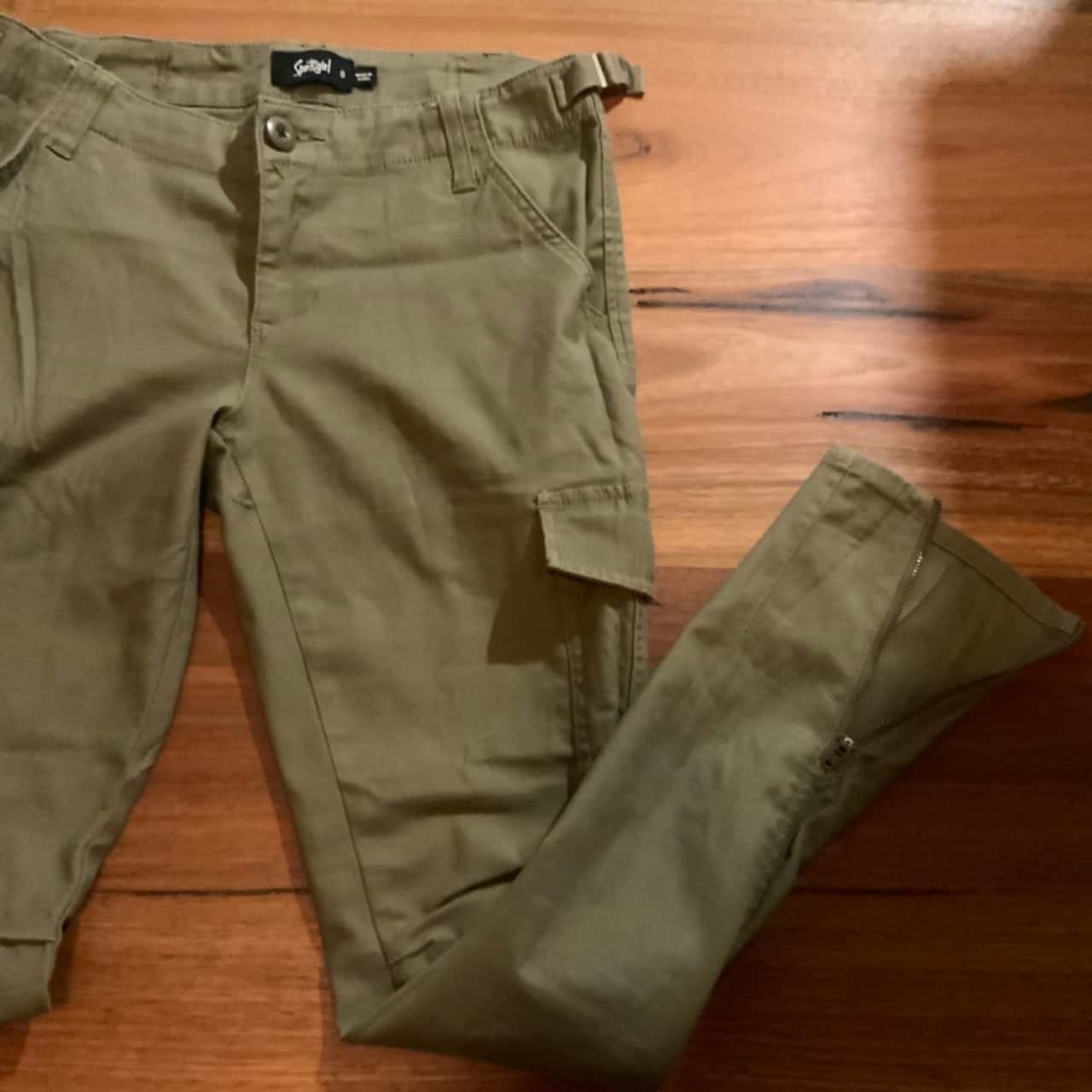 Sportsgirl Womens Size 8 Army Cargo Khaki (s)