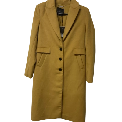 Womens Decjuba Size 8 Trench Coat Mustard 