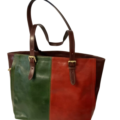 Leather Italian hand bag. Florence “DeD” Olivia Tote bag 