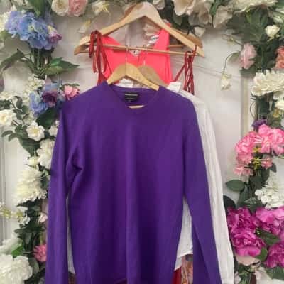 Emporio Armani Size 14 / 16 Purple cashmere 