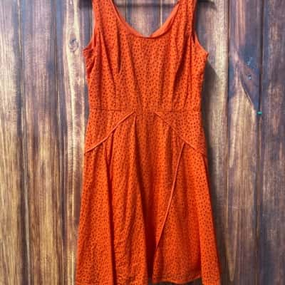 Review  Size 12 Orange dress 