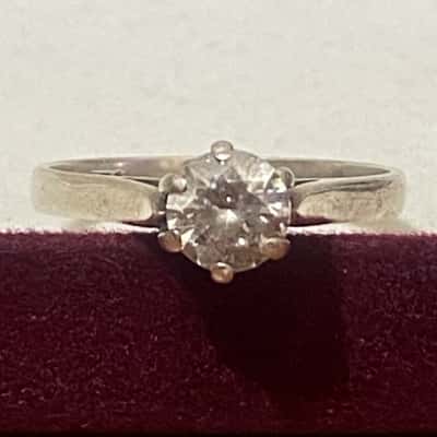 925 ring clear stone