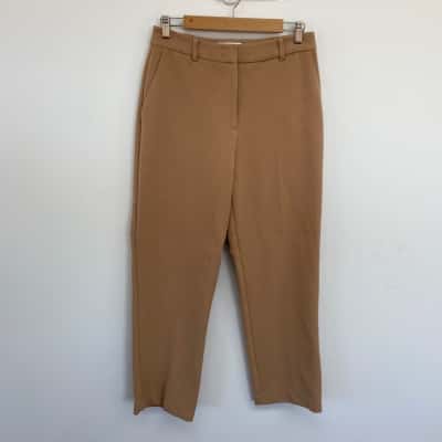 Review Beige Camel Tailored Trousers Pants  Size 10 