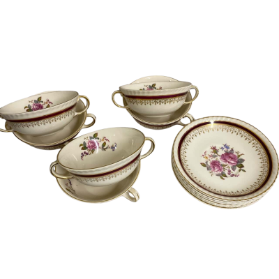 Old English Antique Johnson Bros Set 6 Bowls 6 Plates