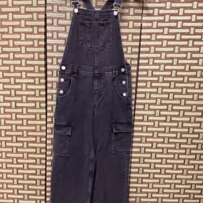Target Denim Overalls RRP $35 Girls Kids Black Size 10 Casual Streetwear Comfortable Birthday Christmas Present 
