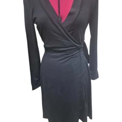 Banana Republic Womens  Size S Wrap Dress Black  