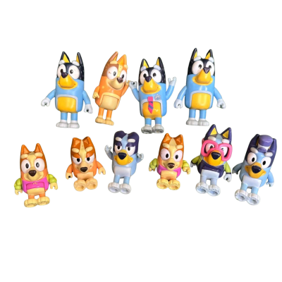Bluey Family & Friends Figures x 10 (Mix Lot)