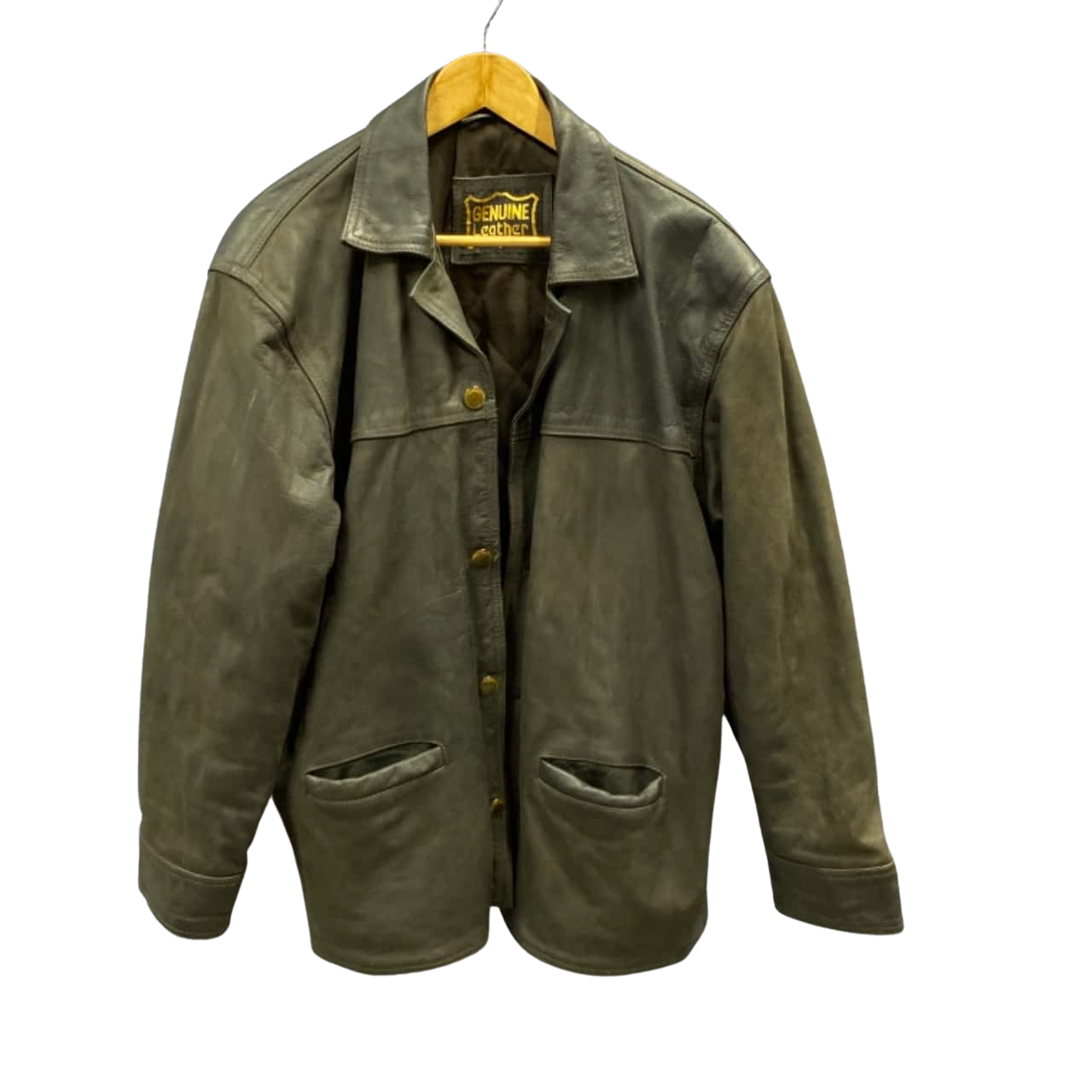 Genuine Merchandise Mens Size L Black genuine leather jacket