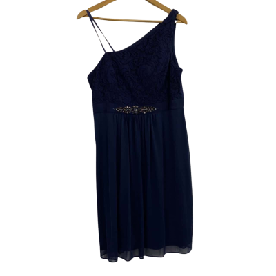 Adrianna Papell Womens  Size 18 Bridesmaid Dress Blue 