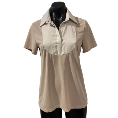  GIDDYUP   Size M Short Sleeve Top Cream / White 