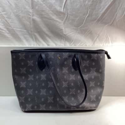Laura Jones Womens Tote Bag Black  / Gold / Grey 
