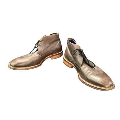 Ted Baker Mens calf leather Derby Boots Size 42 Brown 