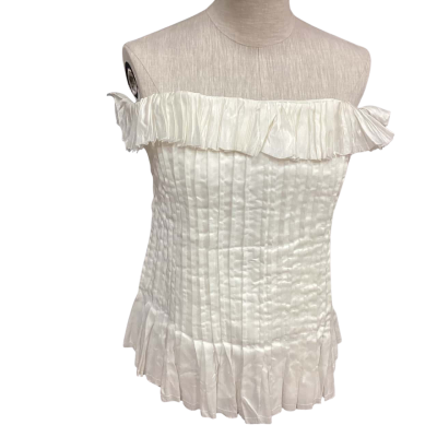 AJE Womens  Size 14 Strapless Top White 