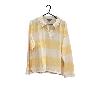 Suzannegrae Womens Size 18 Lemon Striped Long Sleeve Top 