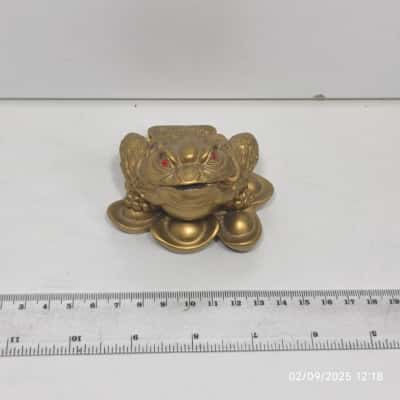 Red Eyed Frog in Gold Decoration Figurine 