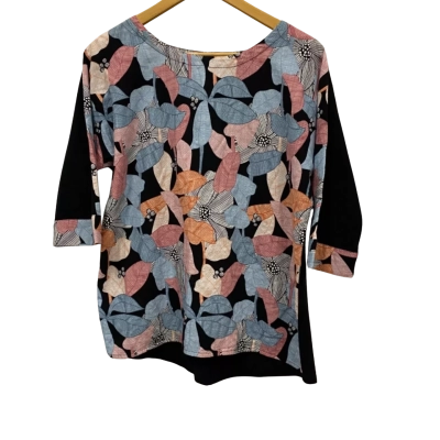 Regatta Womens  Size 10 Floral Top Black  / Blue / Floral / Pink  