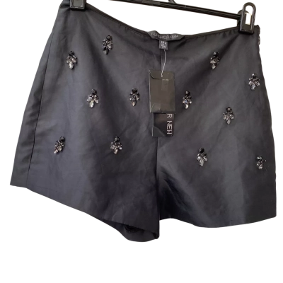 Forever New Black Size 10 High Wasted Shorts 