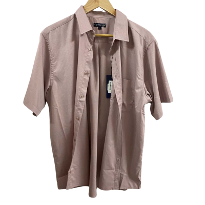  Mens  Size L Cipollini Gold Short Sleeve Shirt Salmon
