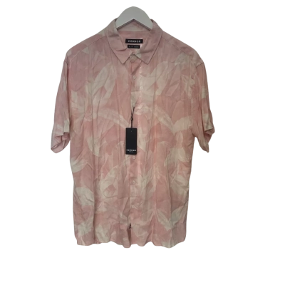 Connor Mens  Size XL Cream / Pink  Shirt