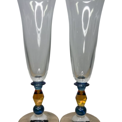 Pair of Mikasa Kensington Estate Champagne Flutes