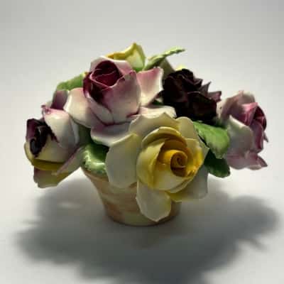 Vintage Best Bone Denton China Flower Basket