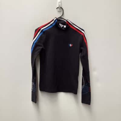 Adidas Womens  Size UK  6 top  Black  / Pattern 